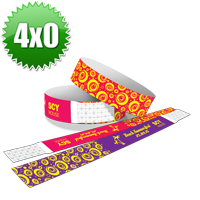 Pulseira de Identificação Tyvek Branca 4x0